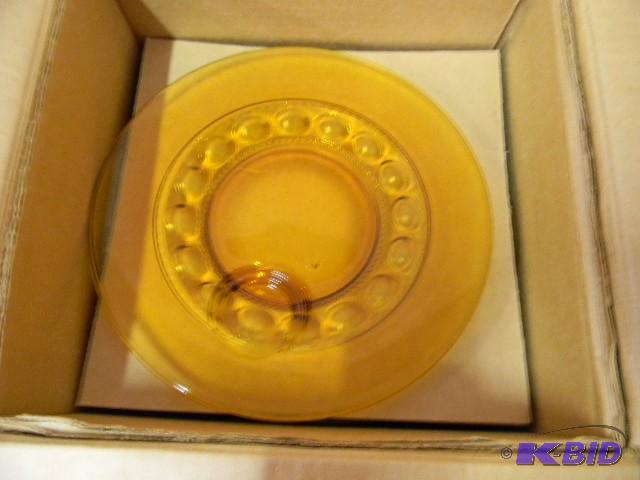 lot 272 image: VINTAGE Indiana Kings Crown Thumbprint amber ...
