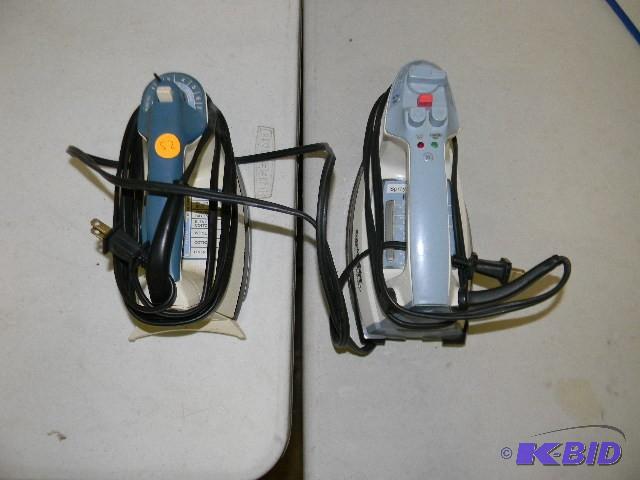 lot 52 image: Lot of 2 irons - Black & Decker and Prosi...