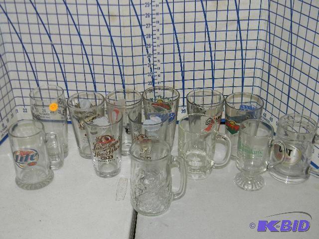 lot 53 image: Lot of 13 assorted beer mugs...