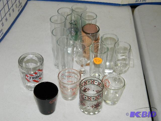 lot 56 image: Lot of 17 shot glasses...