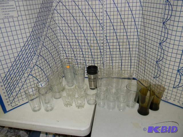 lot 57 image: Lot of 32 assorted drinking glasses...