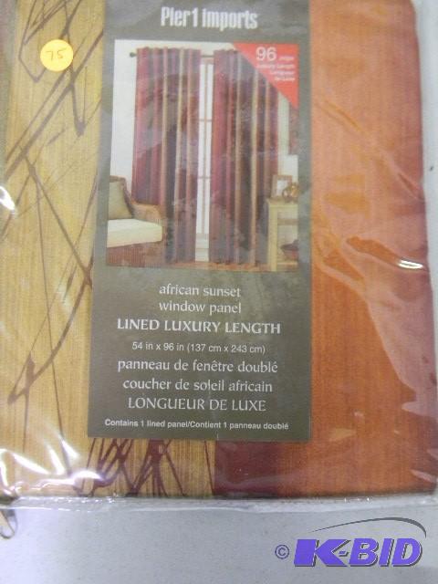 lot 75 image: NEW 56&quotx96" panel curtain from Pier...