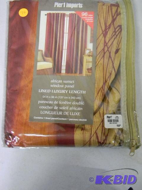 lot 76 image: NEW 56&quotx96" panel curtain from Pier...