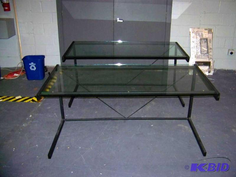 (2) Glass Top Desks