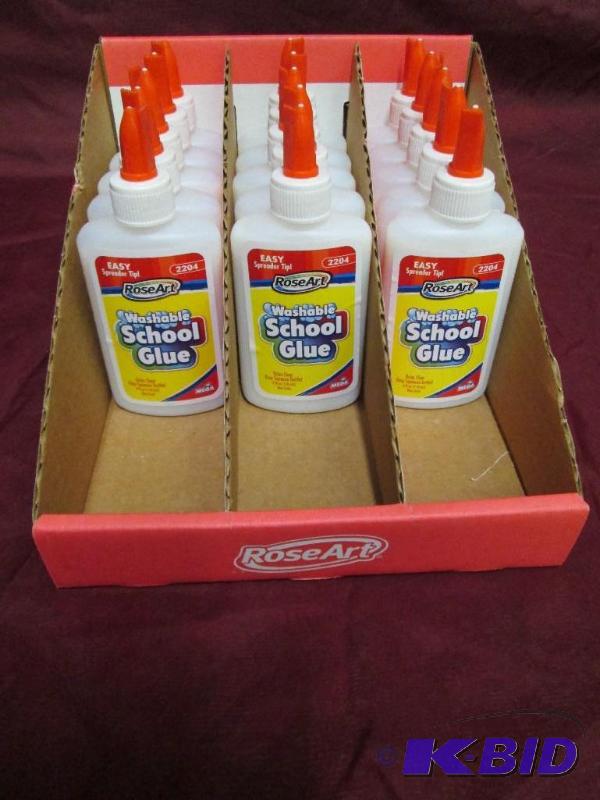 lot 147 image: Lot of 15 bottles of RoseArt school glue in d...