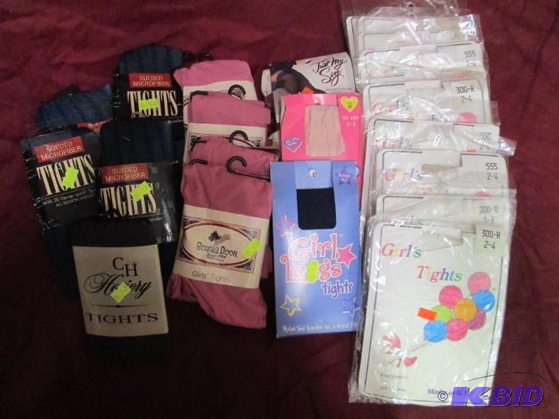 lot 177 image: Small lot of new ladies and girls tights. Ass...