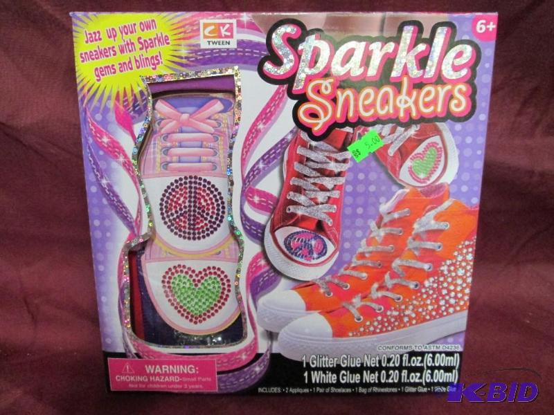 lot 199 image: CK Tween Sparkle Sneakers set. New...