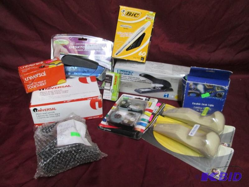 lot 224 image: Lot of miscellaneous office items. Staplers, ...