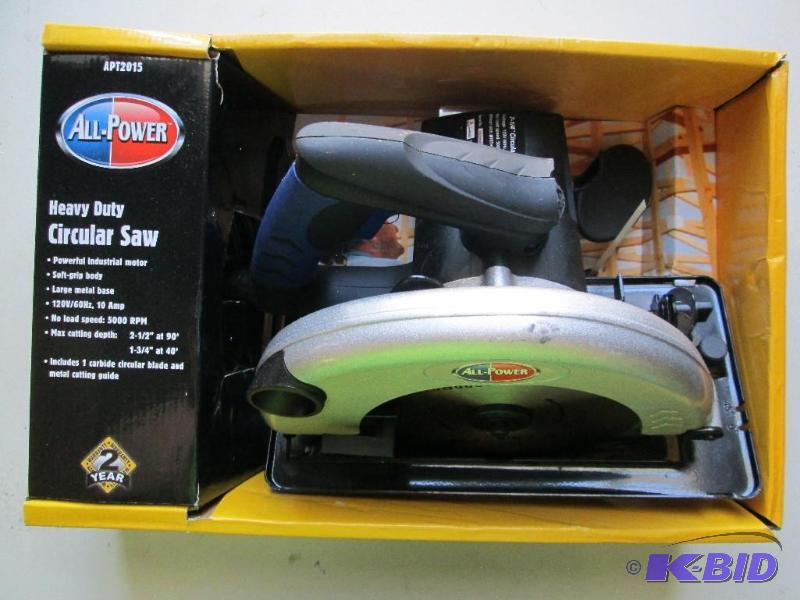 lot 32 image: All-Power heavy duty circular saw. 120V60hz ...