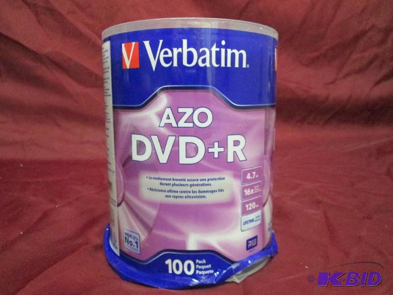 lot 70 image: New roll of 100 Verbatim azo DVDR. 4.7 GB 12...