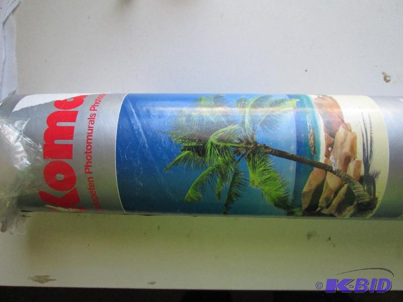 lot 9 image: Komar photomural of a beach scene. This item ...