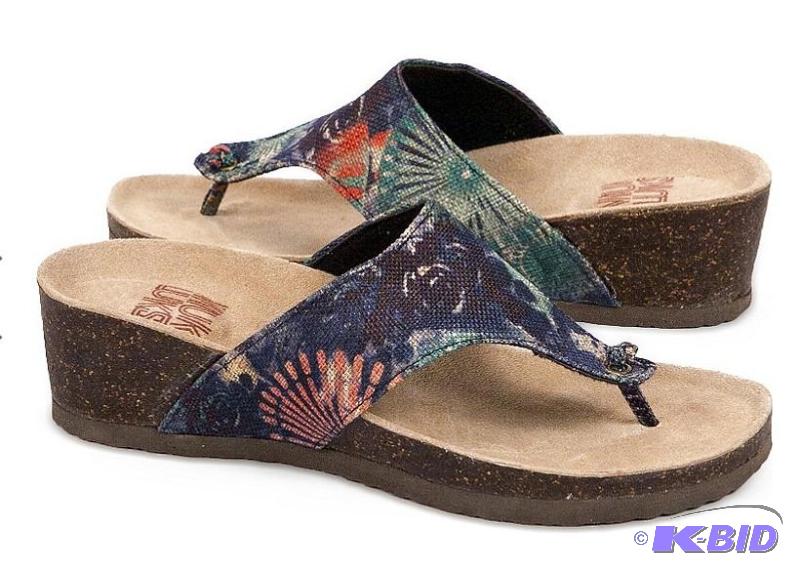 lot 2 image: Muk Luks Cara Wedge Sandal