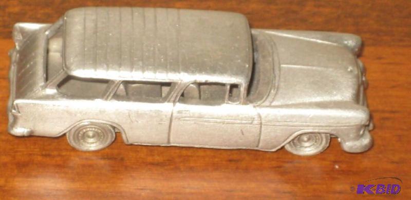 COLLECTIBLE PEWTER CAR 1955 CHEVROLET BEL AIR NOMAD