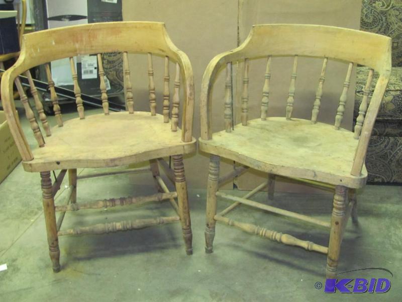 These Two (2) Matching Wooden Chairs came fro...