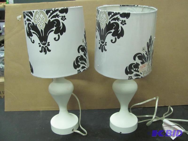 This Matching Pair of Lily White &amp Black ...