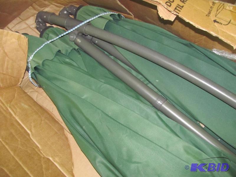 Three (3) previously used GG Hunter Green Can...