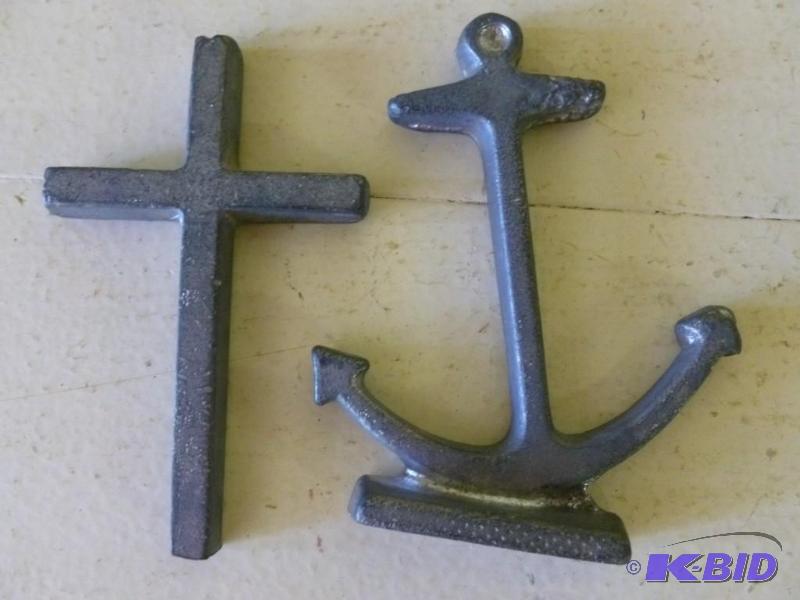 lot 150 image: Lot of two heavy lead decorations that includ...