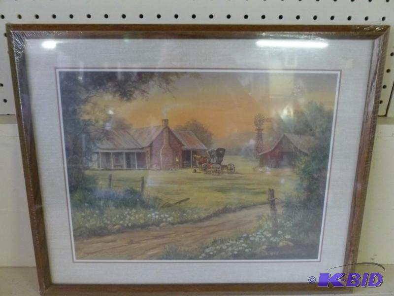 lot 16 image: L.N Caroselli&nbspwood framed print that mea...