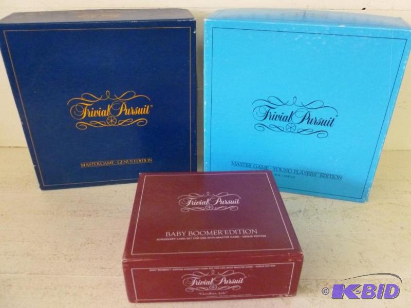 lot 162 image: Lot of three Trivial Pursuit games....