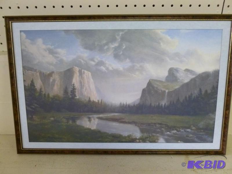 lot 17 image: Dino Massaroni wood framed matted picture tha...