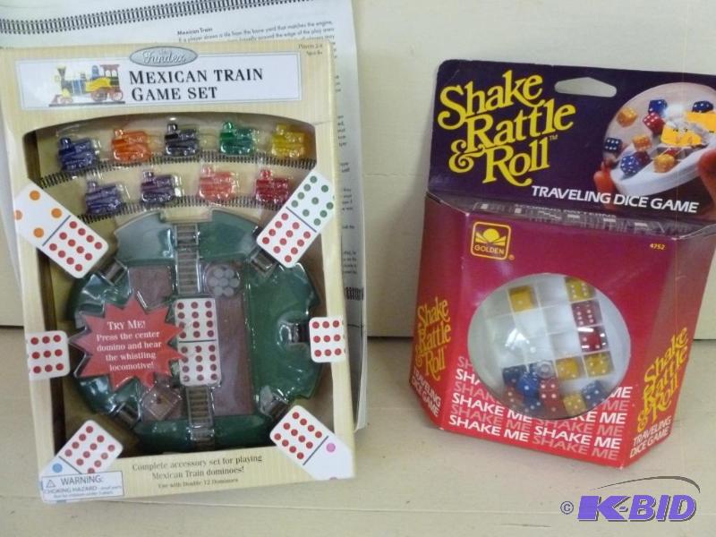 lot 202 image: This lot consists of a Mexican Train game set...