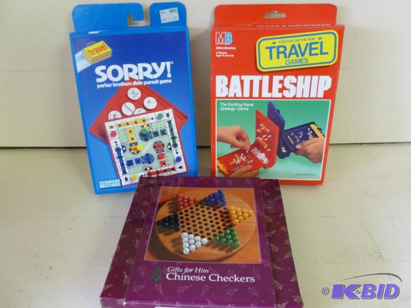 lot 208 image: Lot of three brand new travel games that incl...