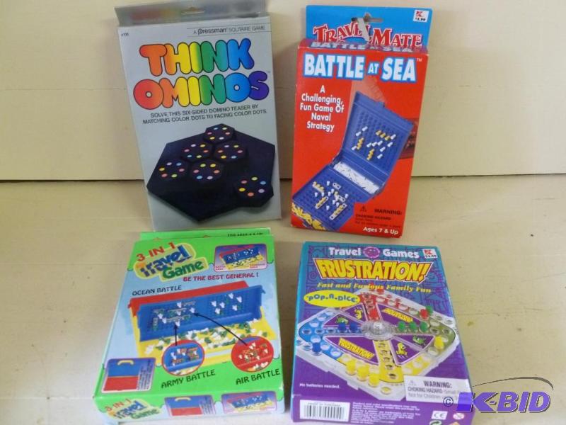 lot 209 image: Lot of four brand new travel games that inclu...