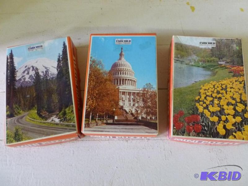lot 215 image: Lot of three vintage Fairchild mini puzzles....