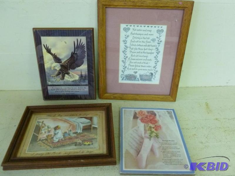 lot 237 image: Lot of four decorative pictures....