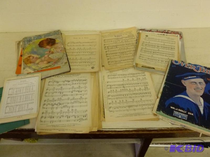 lot 239 image: Large lot of vintage sheet music....