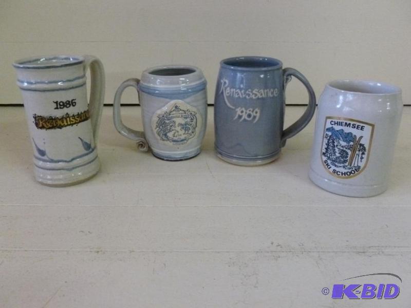 lot 277 image: Lot of four collectible beer steins including...