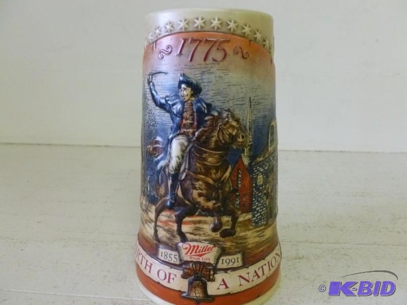 lot 40 image: Large Miller - Birth Of A Nation beer stein t...