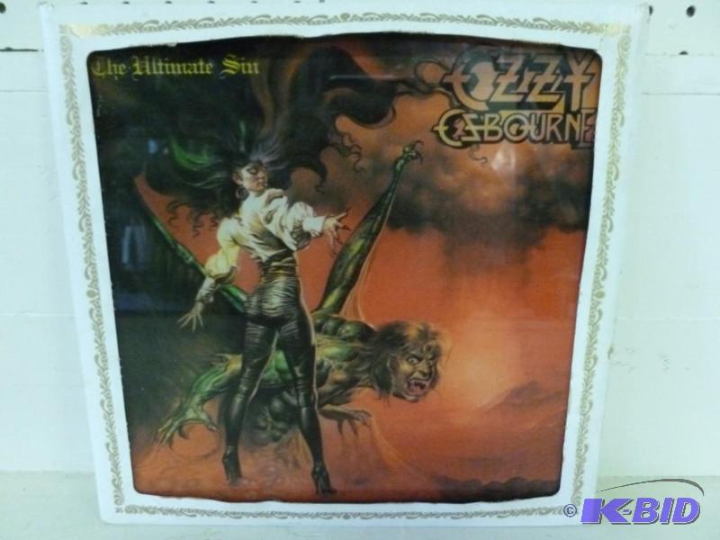 lot 61 image: Large Ozzy Osbourne glass picture that measur...