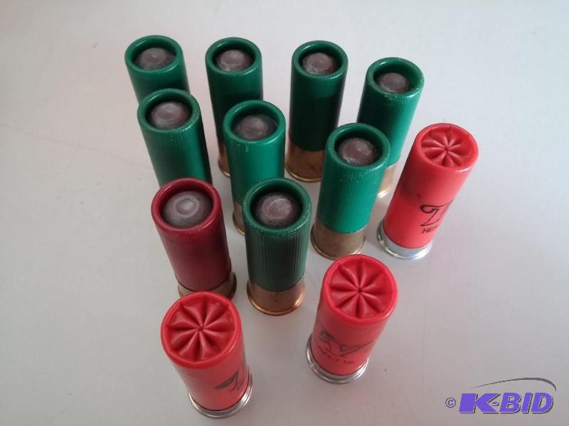 BAG OF TWELVE, 12 GAUGE SHELLS, SLUGS AND SOM...
