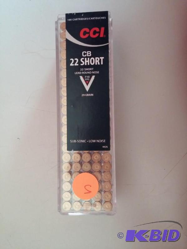 CCI .22 SHORT, BOX OF 100 ROUNDS...