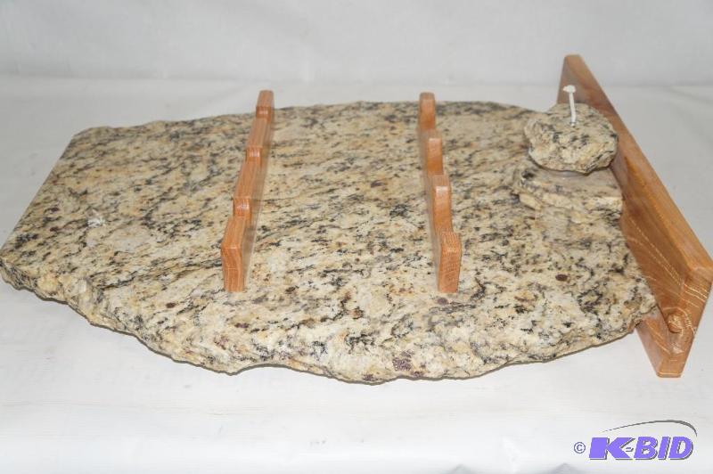 Granite Wine Holder with Candle