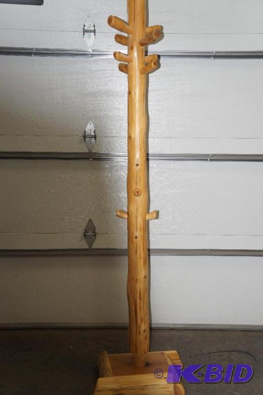Hand Made Log Coat Rack