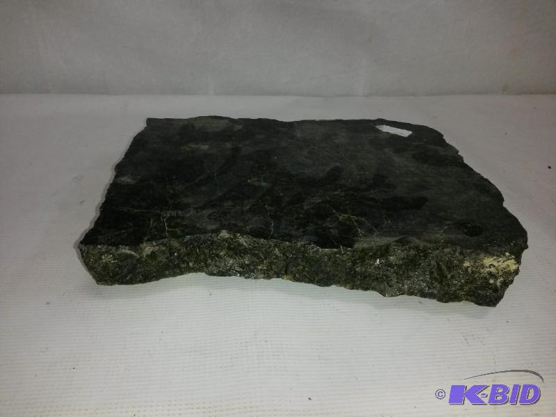 Black Granite Slab with Wood Feet
