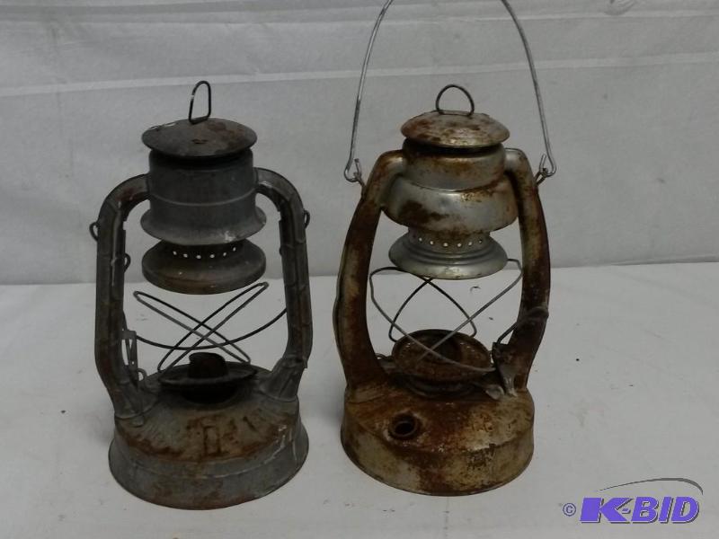 Two Vintage Oil Lamps (Incomplete)