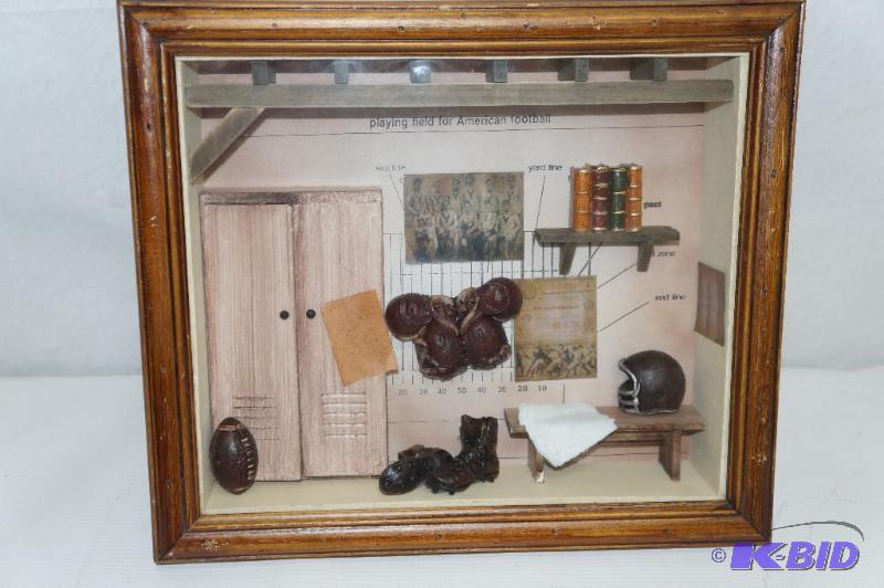 Football Themed Framed Shadowbox