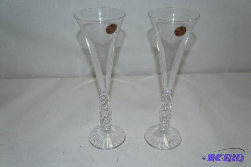 Pair of Millennium Champagne Glasses