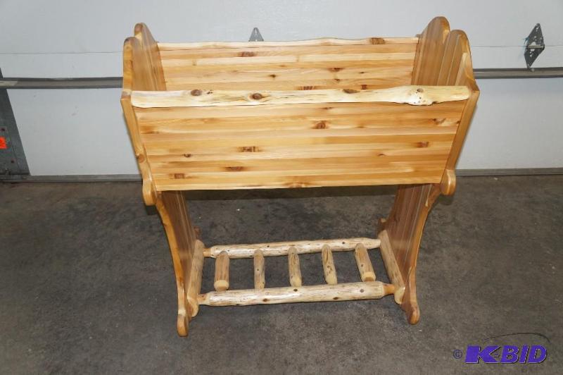 Hand Made Wood Baby Cradle