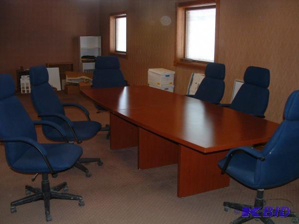 10 X 4 CONFERENCE TABLE WITH 6 HIGH BACK CH...
