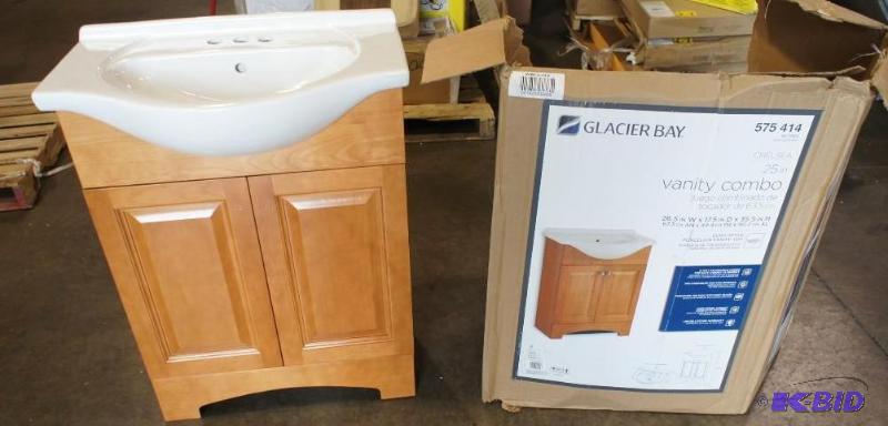 lot 12 image: Glacier Bay Vanity Combo. Dimensions 26.5&qu...