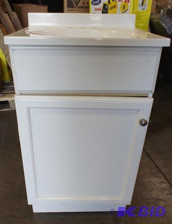 lot 17 image: White cabinet Combo Dimensions 18" wid...