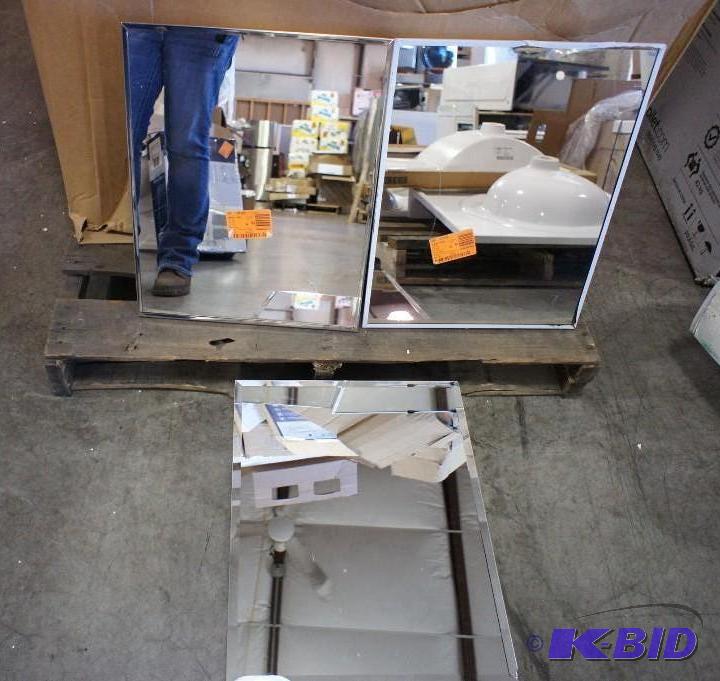 lot 37 image: Medicine Cabinets (3) one has small chips on ...