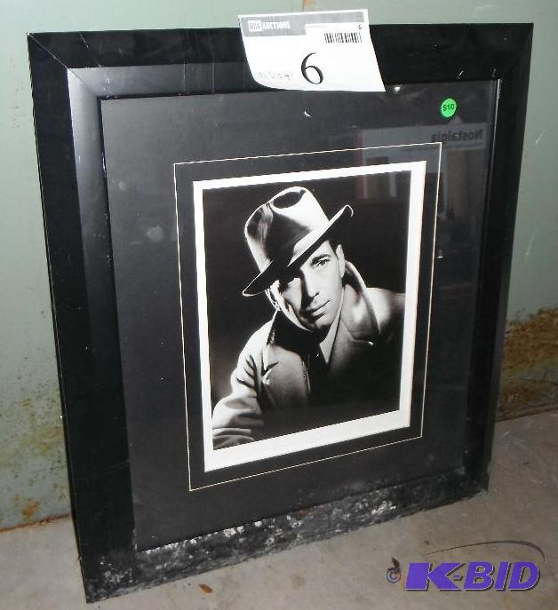 lot 18A image: 22&quotx24" Framed Humphrey Bogart Pict...