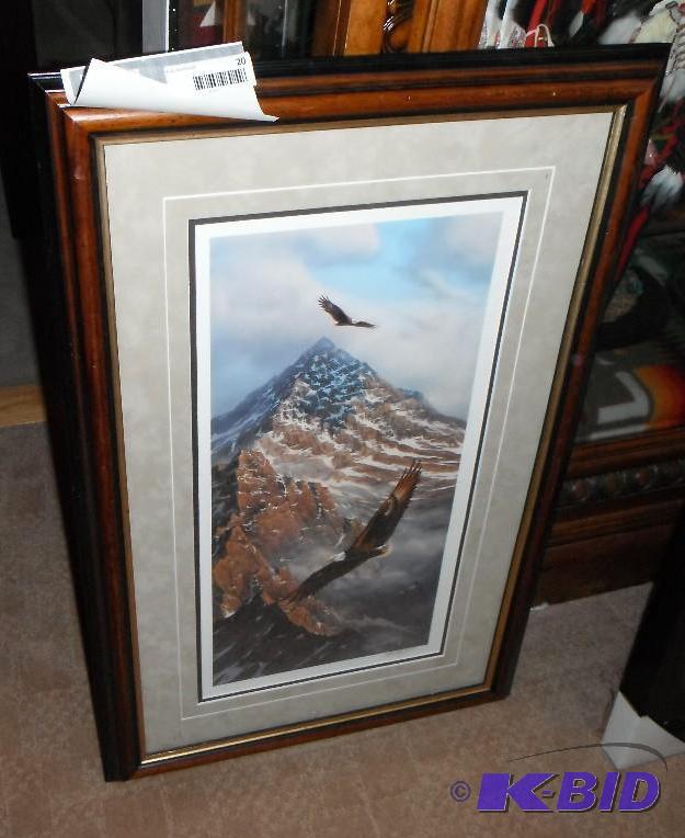 lot 20 image: 21&quotx31.5" Framed &quotOn Freedoms...