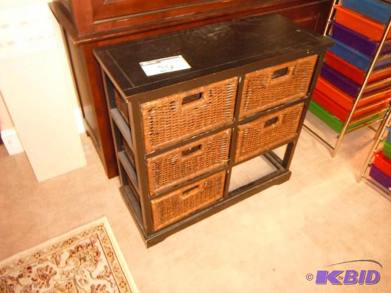 lot 29 image: 32&quotx16&quotx29.5" Dresser with Wov...
