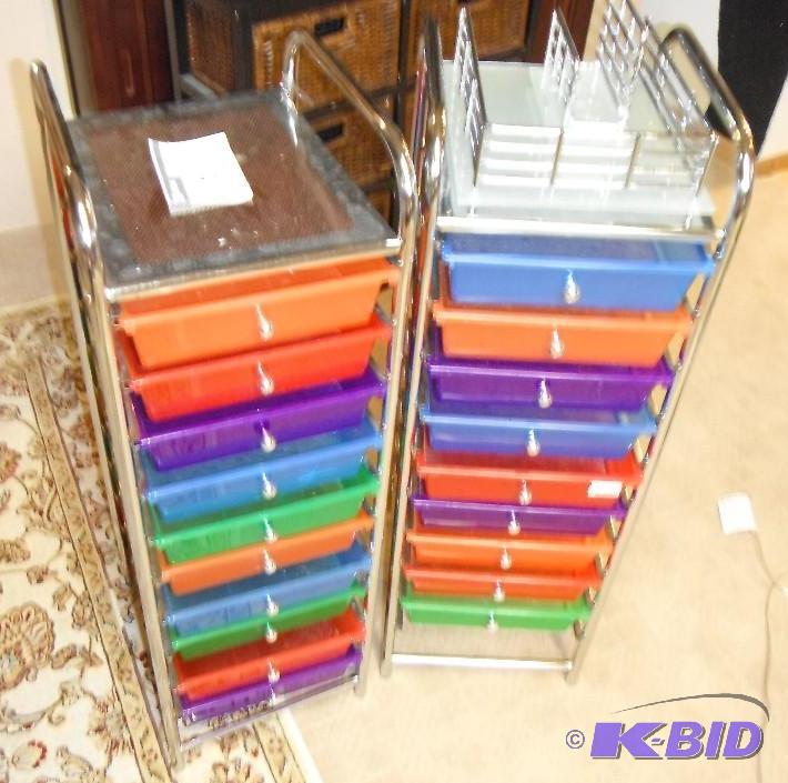 lot 31 image: Lot of (2) 10-Drawer Multi-Purpose Organizer...